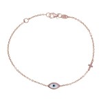 Ροζ χρυσό βραχιόλι με μάτι 